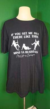 Gildan Softstyle Mind Ya Business Funny Graphic T-Shirt XL